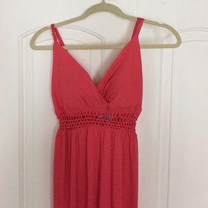Coral Maxi with Peek-A-Boo Middle